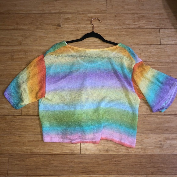 Rainbow Tie Top. Worn Once - Picture 3 of 3